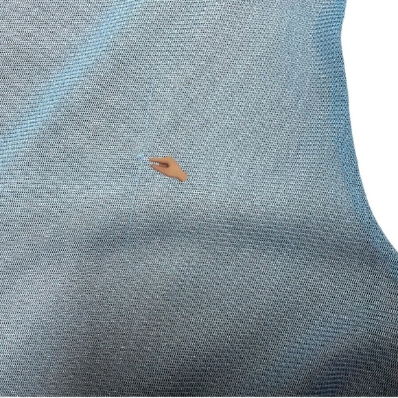 SAOPAULO 100% Silk Fully Lined Sleeveless Tiered Vee Neck Mini Dress US Sz 4 - Picture 11 of 12